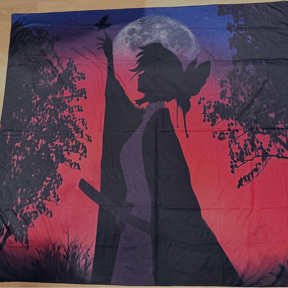 Large Demon Slayer Silhouette Art Tapestry